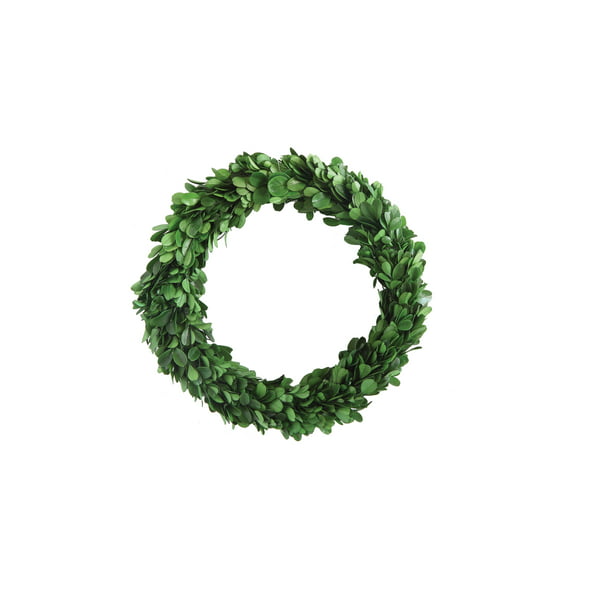 Creative Co-Op Boxed Leaves & Styrofoam Garland Wreath Green 